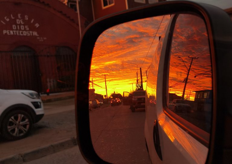 sunset on road 1